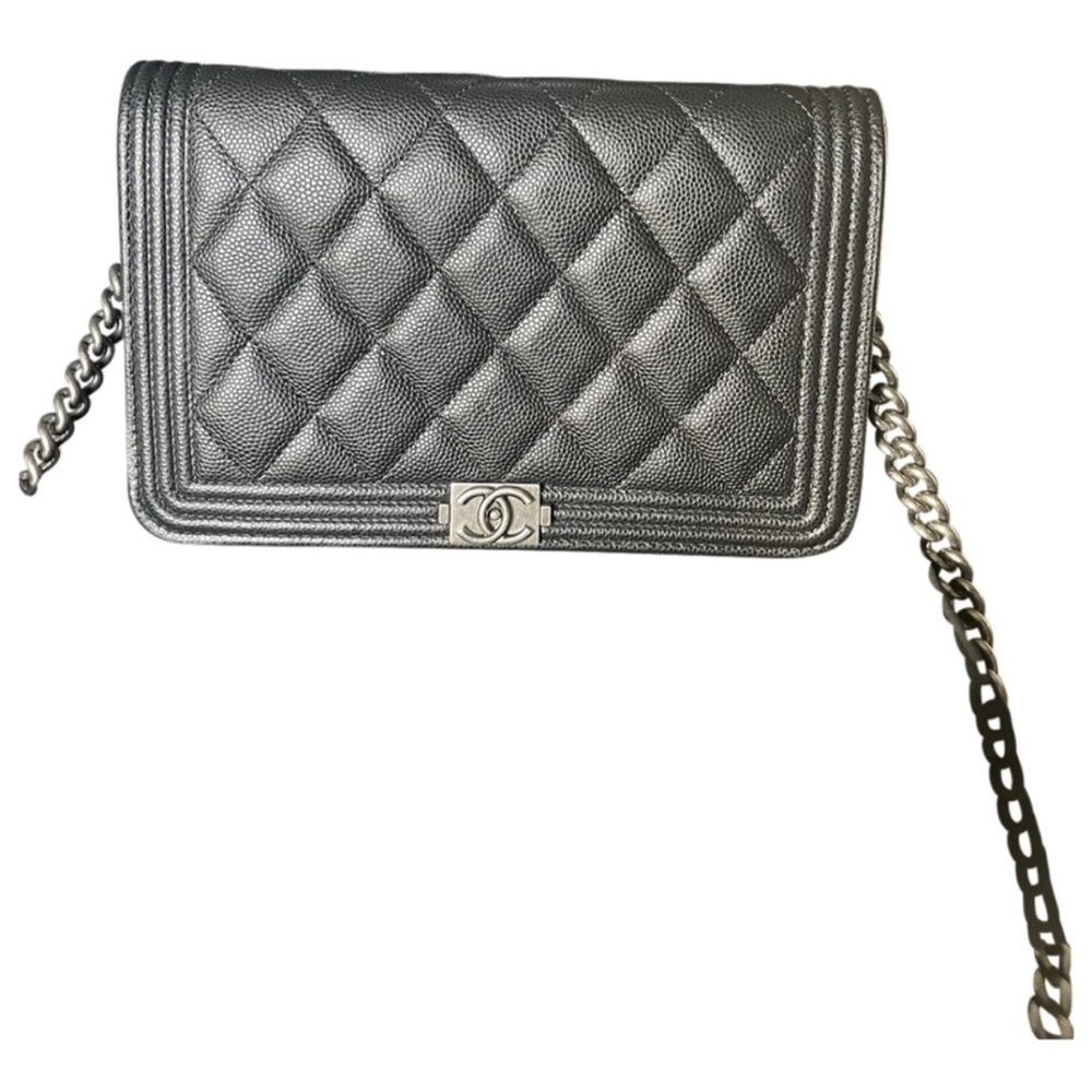Chanel Boy Caviar Wallet on a Chain